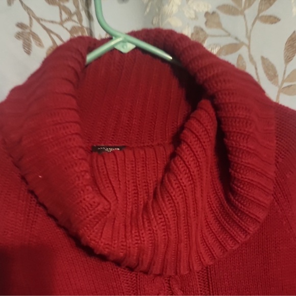 Ann Taylor Red Cowl Neck Sweater - Picture 3 of 5